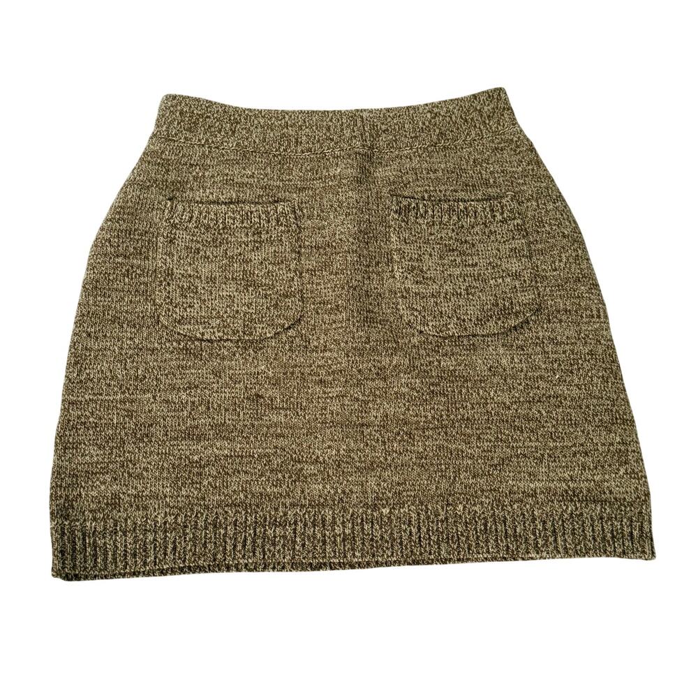 New Free People Solid Viola Sweater Skirt Women's Medium Chestnut Combo MSRP$68